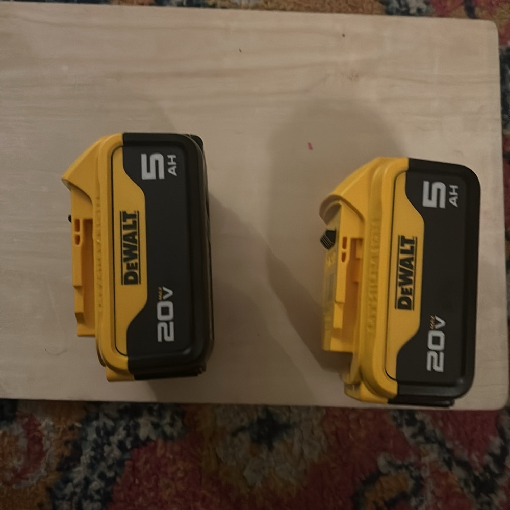Brand new, never used, 2 Dewalt 20v batteries, 5 aH